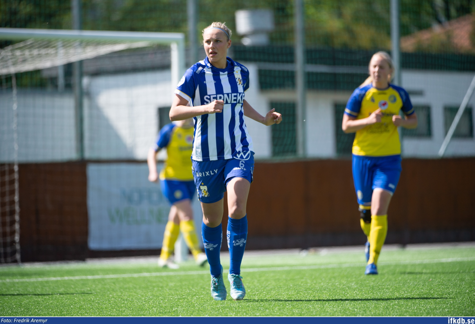 Filippa Hopkins i samband med hemmamatchen mot Utbynäs SK 2022.