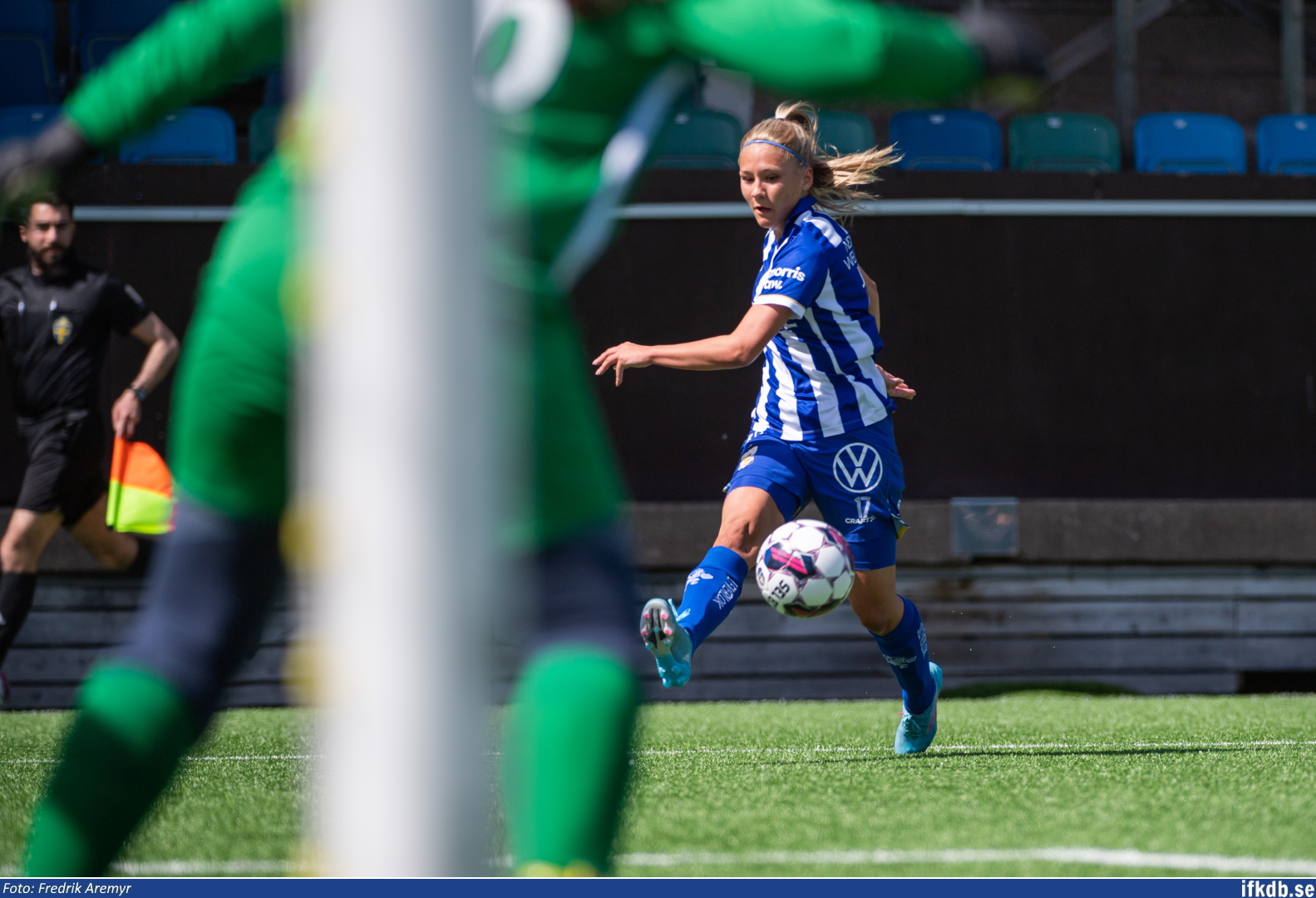 Novalie Jensen i samband med hemmamatchen mot Utbynäs SK 2022.