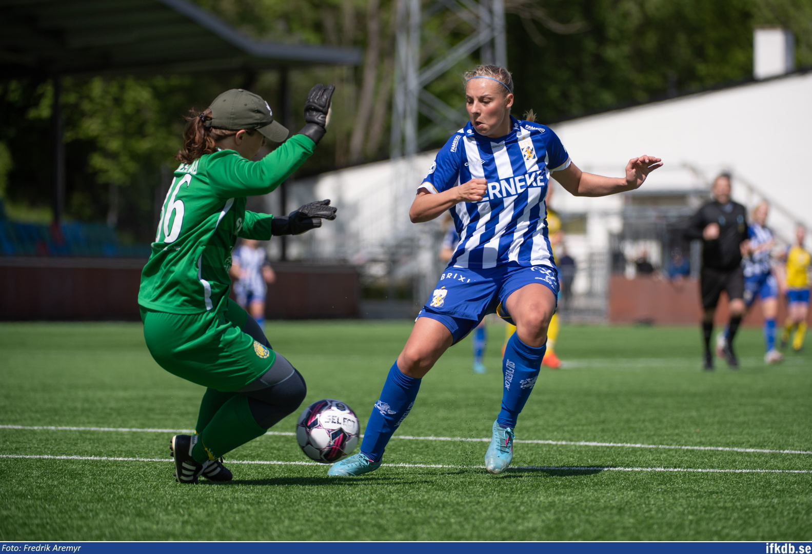 Filippa Hopkins i samband med hemmamatchen mot Utbynäs SK 2022.