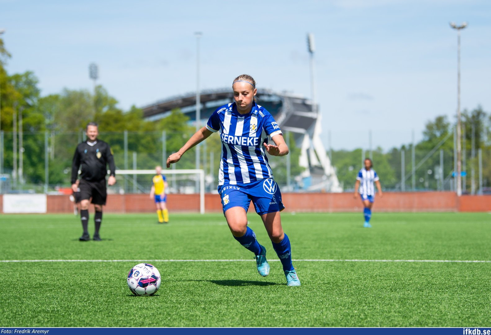 Filippa Hopkins i samband med hemmamatchen mot Utbynäs SK 2022.